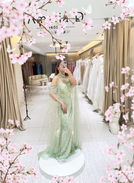 Elegance Apple Green Evening Dress AmeliaDWedding Elegance Apple Green Evening Dress AmeliaDWedding
