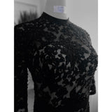 Black Lace Mother of Bride Gown, Reloved.