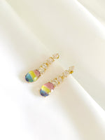 Rainbow Rectangle Pierced Earring, E2599