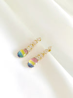 Rainbow Rectangle Pierced Earring, E2599