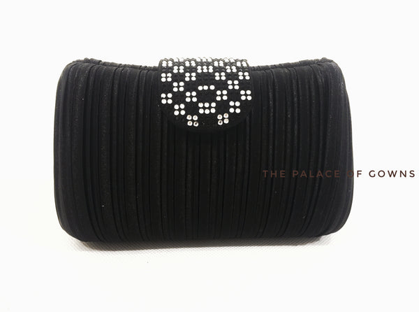 Black Mini Evening Bag with Handwork